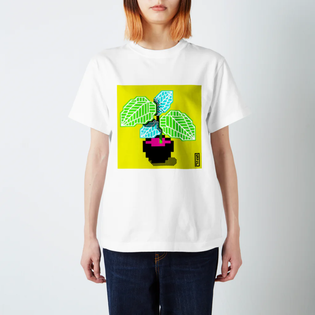 正座ちゃんのドット絵ショップのジュエルオーキッド スタンダードTシャツ