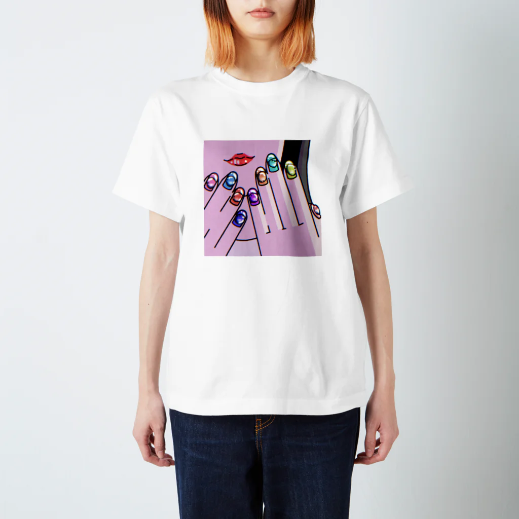 たぬ川にくQの透明ネイルTシャツ Regular Fit T-Shirt
