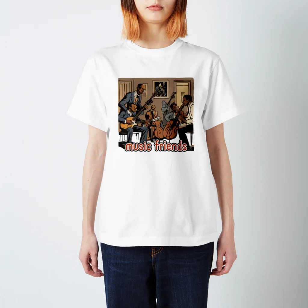 stamp_marketのmusic friends　スタンダードＴシャツ Regular Fit T-Shirt