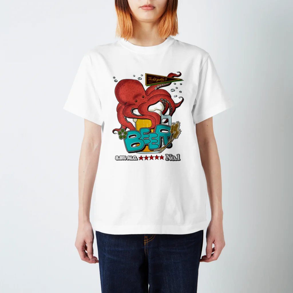 a-bow's workshop(あーぼぅズ ワークショップ)のOctopus Beer スタンダードTシャツ