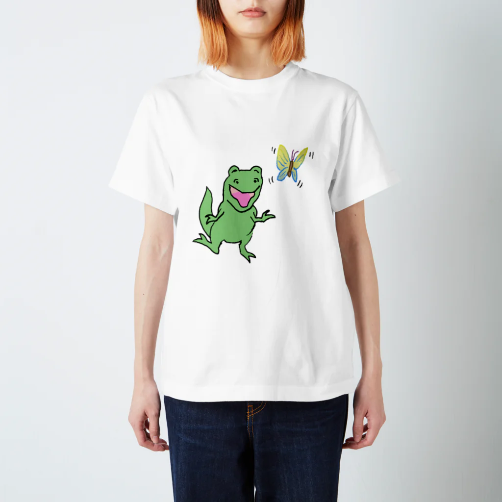 seki_takoyakiのチョウを追うキョウリュウくん Regular Fit T-Shirt