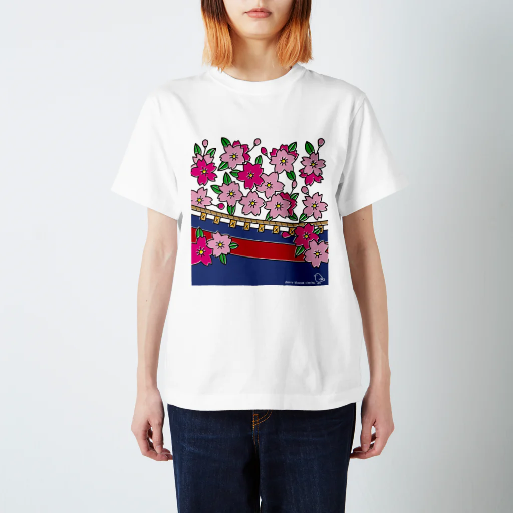 JyaBirdの花札風「桜」 スタンダードTシャツ