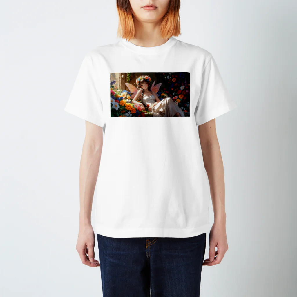 UNIQUE〜AIアートショップ〜の花の妖精① Regular Fit T-Shirt