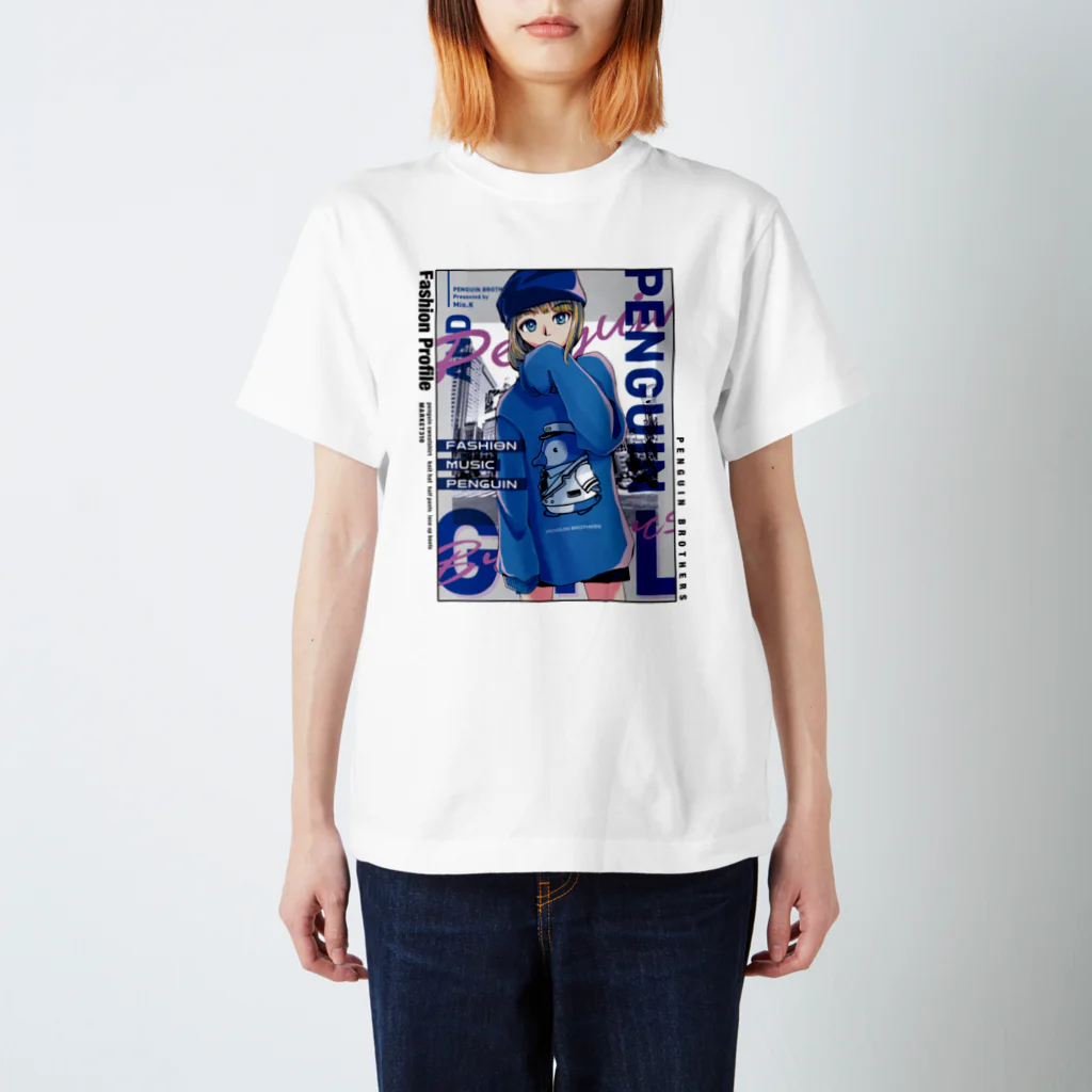 MARKET 310 / SUZURI支店のPenguin Fashion Code #1  Regular Fit T-Shirt