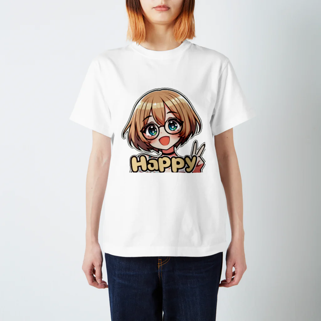 Kusareshiroの金髪ショートカット眼鏡美少女ちゃん Regular Fit T-Shirt