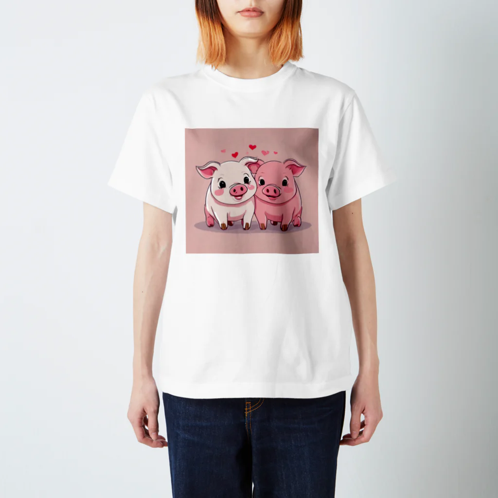 🐽ブヒブヒ🐽の子豚ちゃんのかわいいグッズ Regular Fit T-Shirt