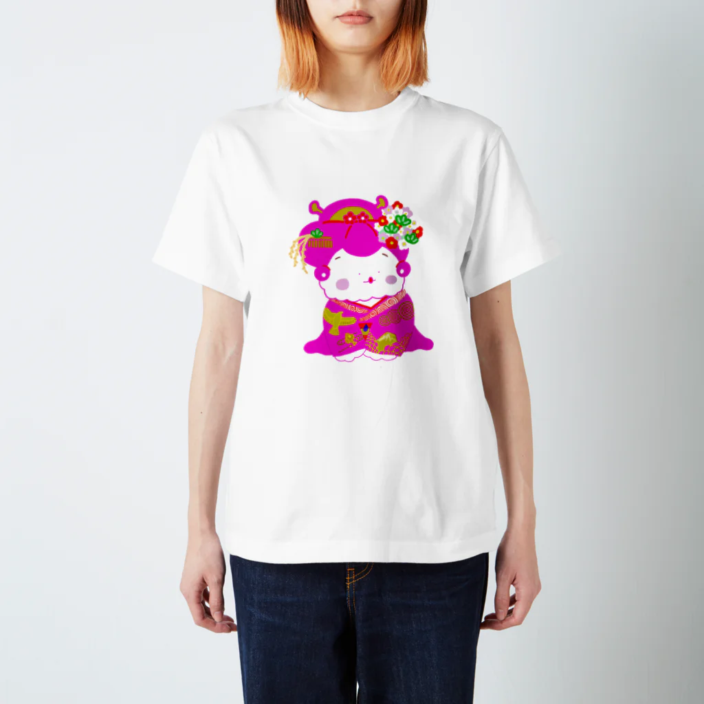 しぜんとあそんでるのの舞妓さん(ピンク) スタンダードTシャツ