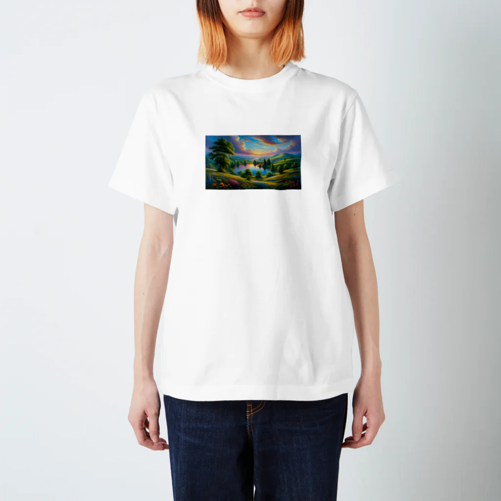 felicita の夕焼けの風景 Regular Fit T-Shirt
