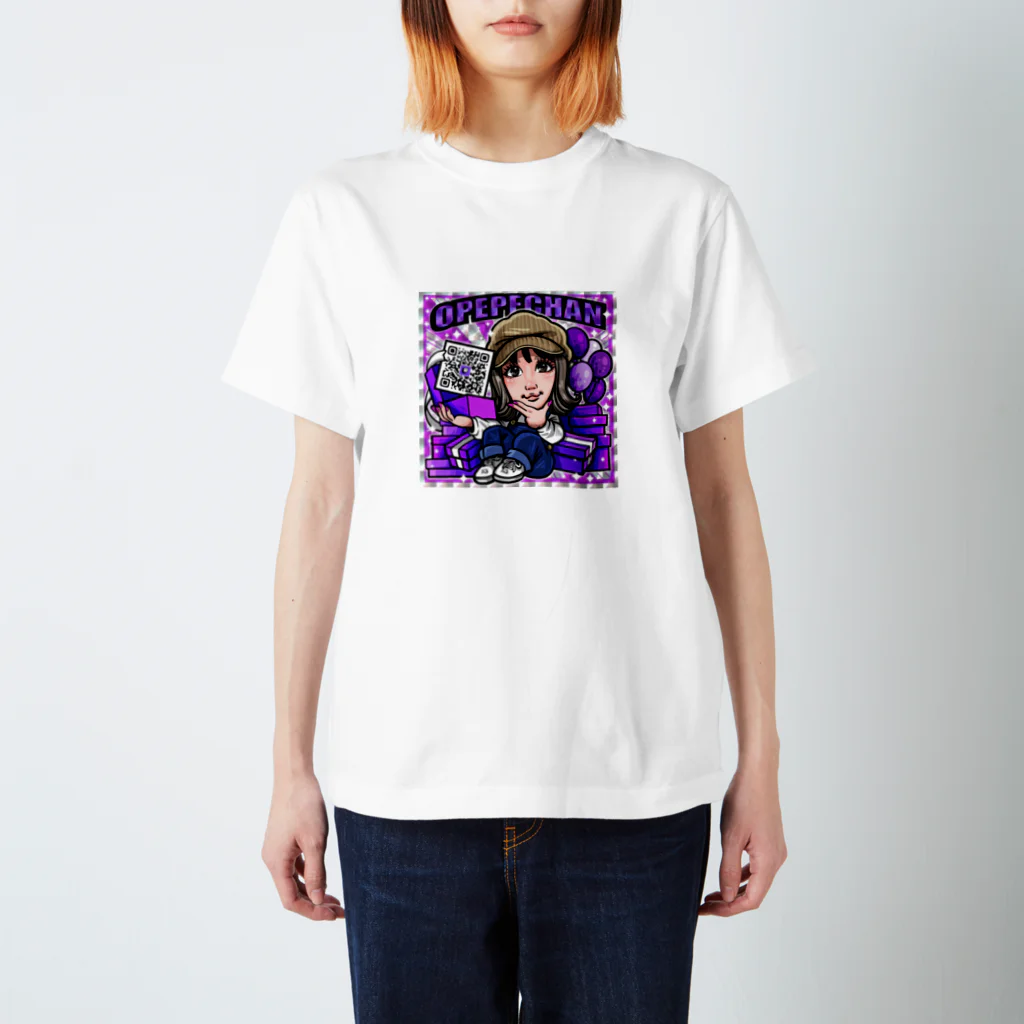 OPEPECHAN@Twitch💜のOPEPECHAN4周年記念デザイン Regular Fit T-Shirt