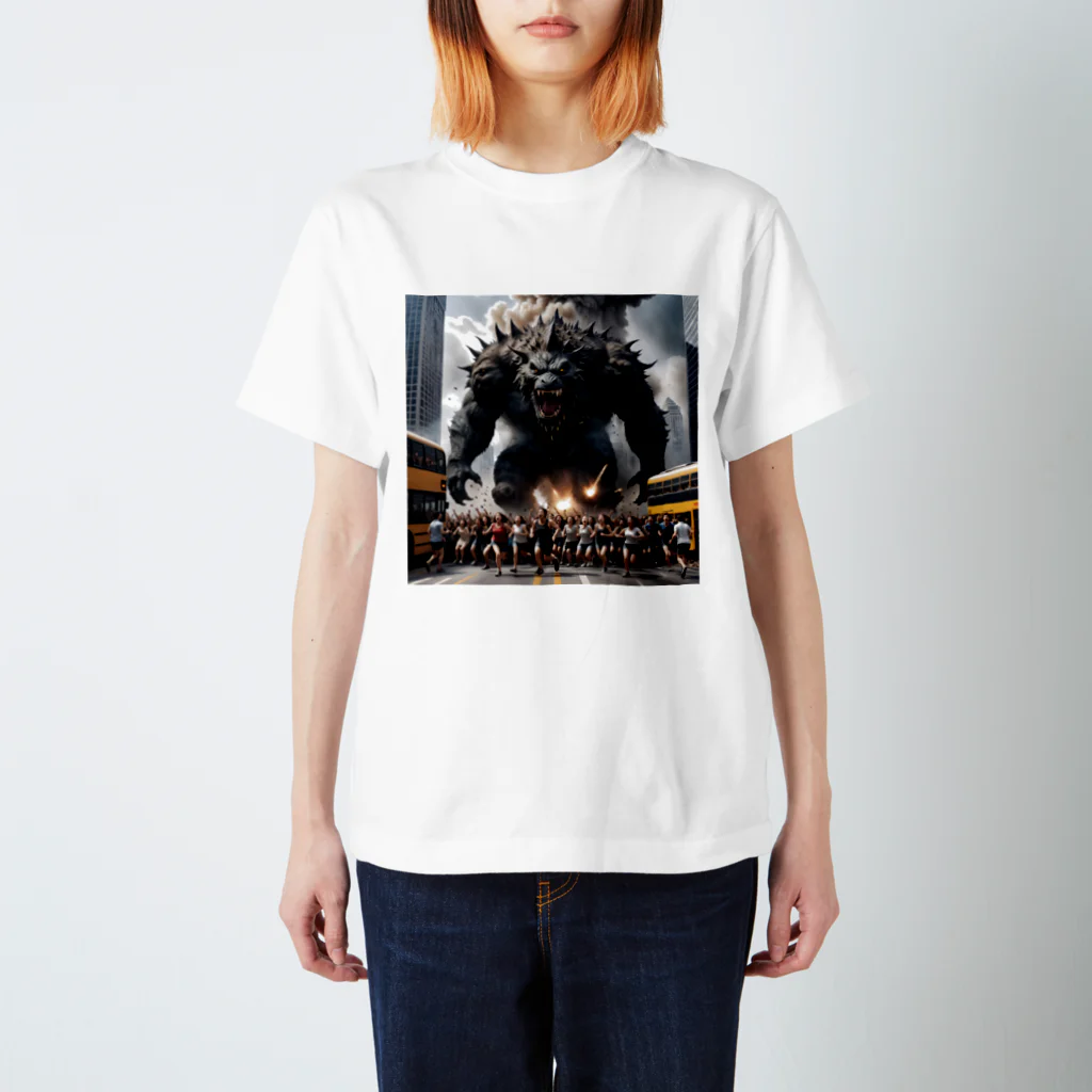 ikasumikoboのモンスター襲来 スタンダードTシャツ