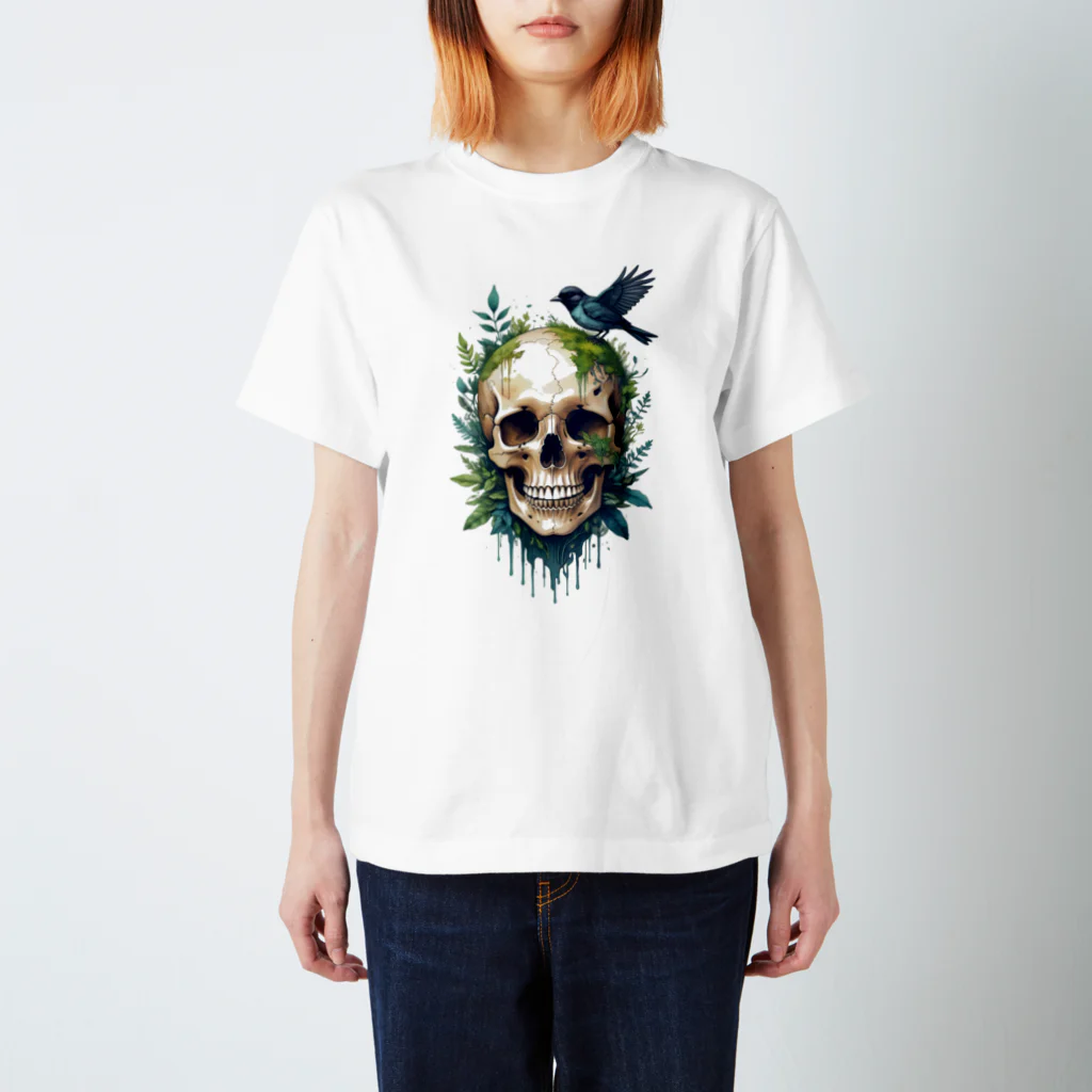 PiNK+18COMiCSのLeAF+SkULL_00002 スタンダードTシャツ