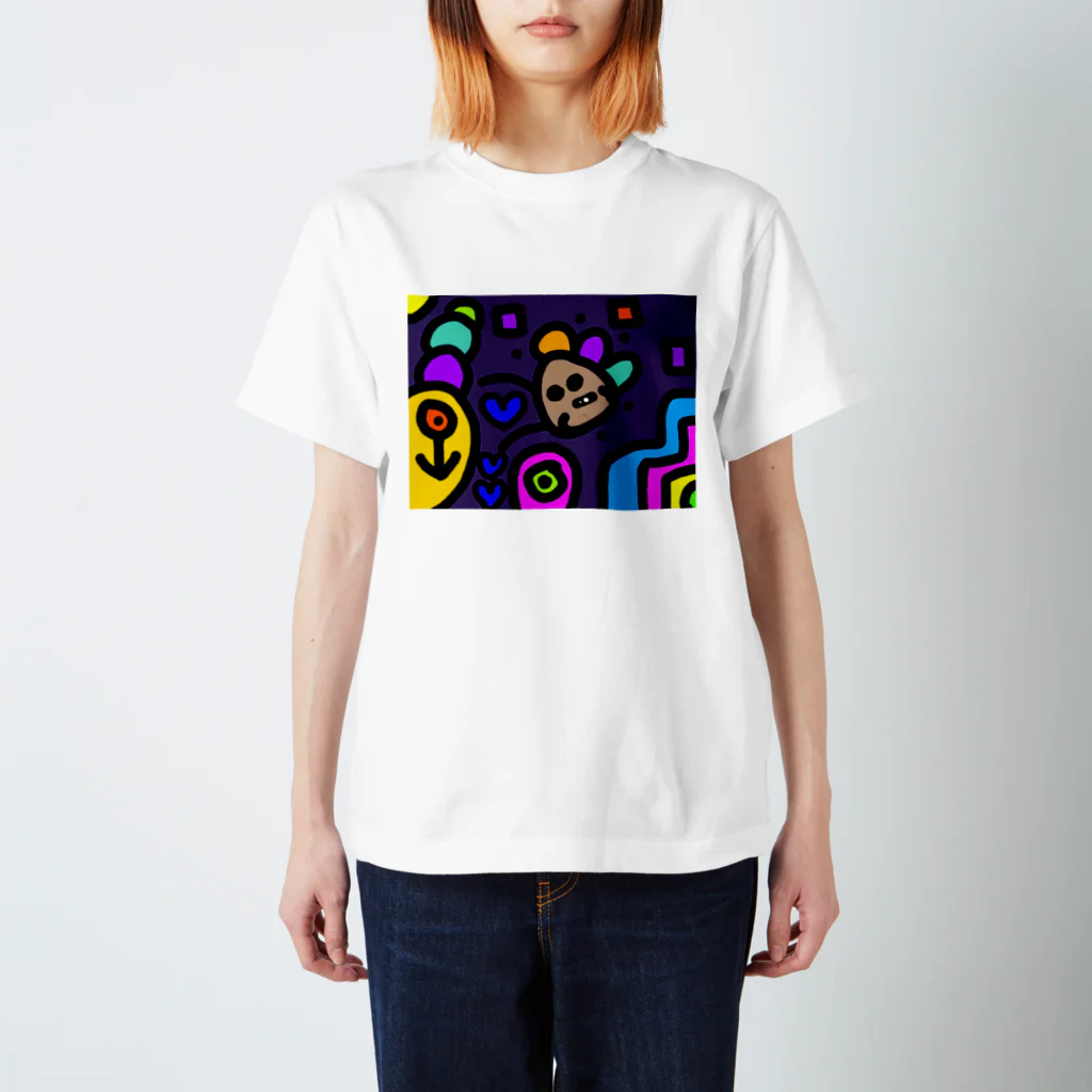 女将ちゃんねるの食いしん坊の化身まんぷくん スタンダードTシャツ