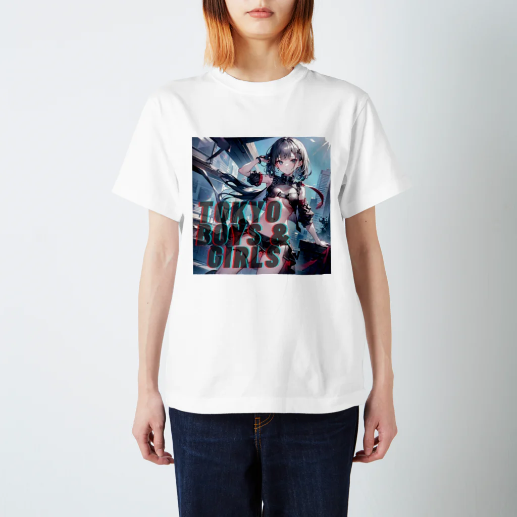 東京少年少女達の高層崩壊ガール スタンダードTシャツ