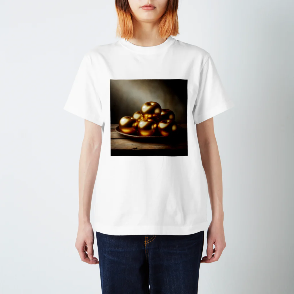 金運上昇金のリンゴの黄金のリンゴ スタンダードTシャツ