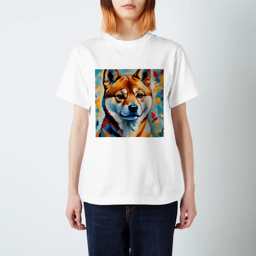 KAPPA TRAVEL GOの柴犬の幾何学 Regular Fit T-Shirt