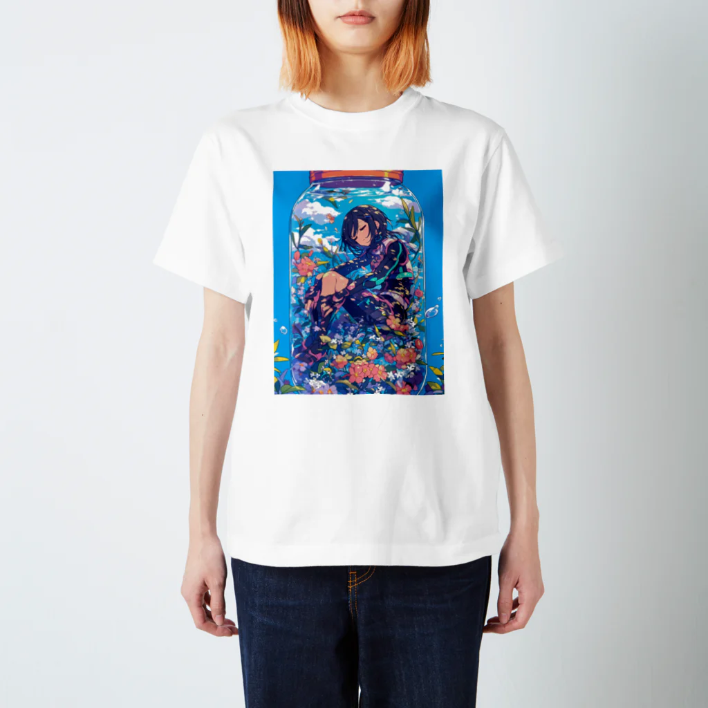 AQUAMETAVERSEの瓶の中のヒーロー　なでしこ1478 スタンダードTシャツ