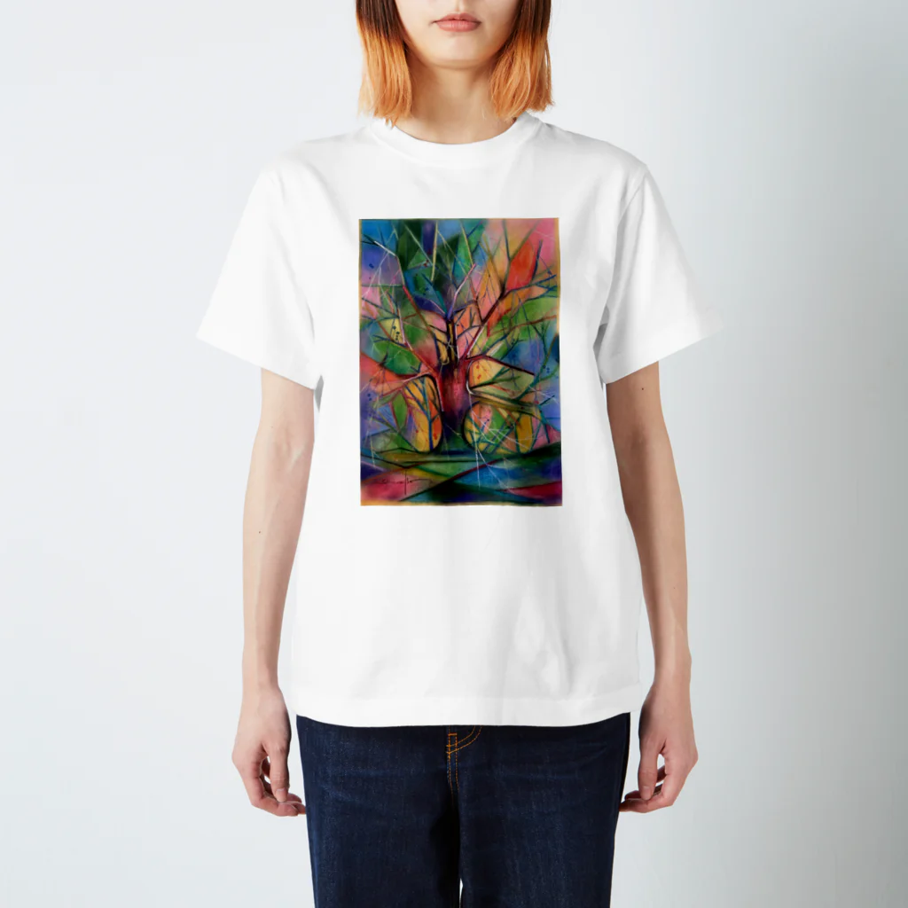 ateliershirabeのステンドグラスアート Regular Fit T-Shirt