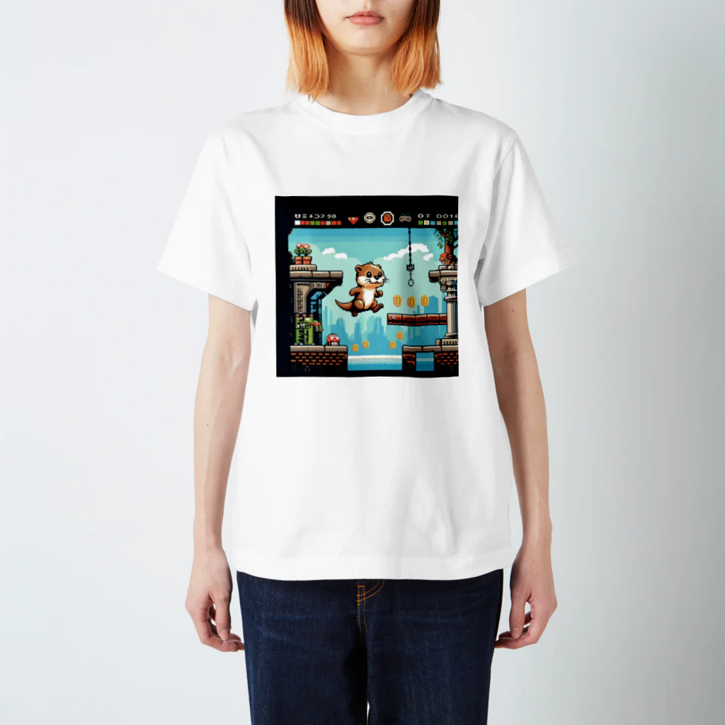 suke3kaku3のカワウソがゲームの世界に飛び込んだ！ スタンダードTシャツ