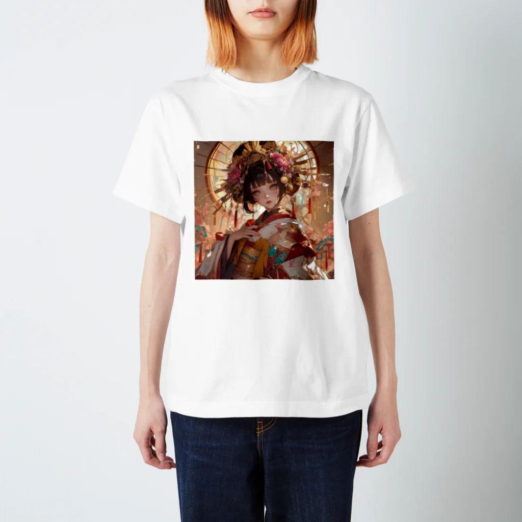 AQUAMETAVERSEの桜の庭園に咲く、黄金の姫君 Marsa 106 スタンダードTシャツ