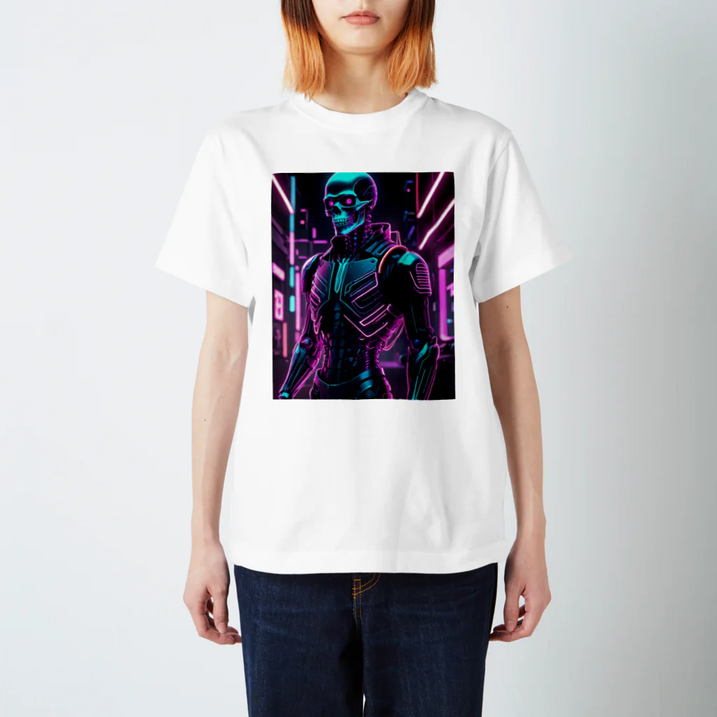 Skeletonの超クールな骸骨のサイバーパンクアート！ Regular Fit T-Shirt