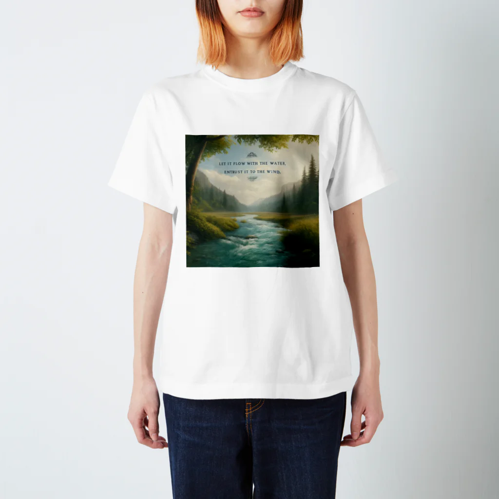 M Y (Yoshida Masaru)の「水に流れ、風に託す」 スタンダードTシャツ