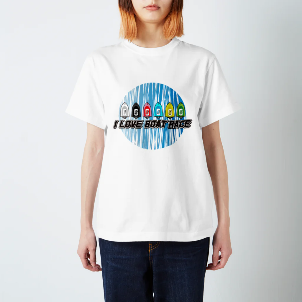 牛川 暗のグッズショップのILOVE BOATRACE（〇ロゴ） スタンダードTシャツ