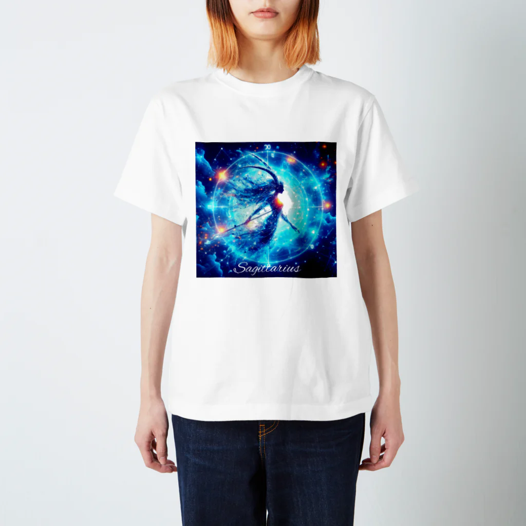 huwari-hanaakariの星のきらめき　射手座イメージ スタンダードTシャツ