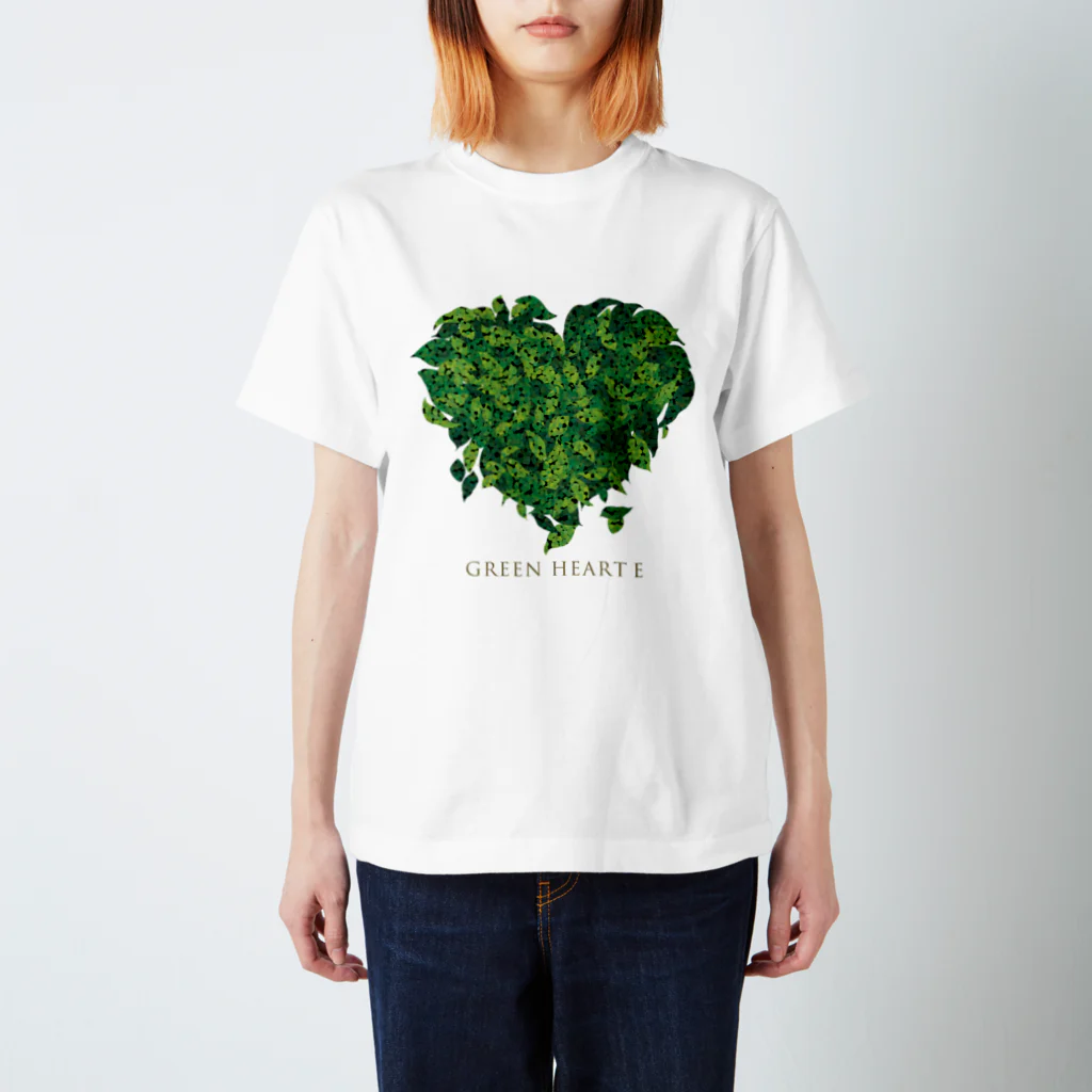 AppledesignのGREEN HEART スタンダードTシャツ