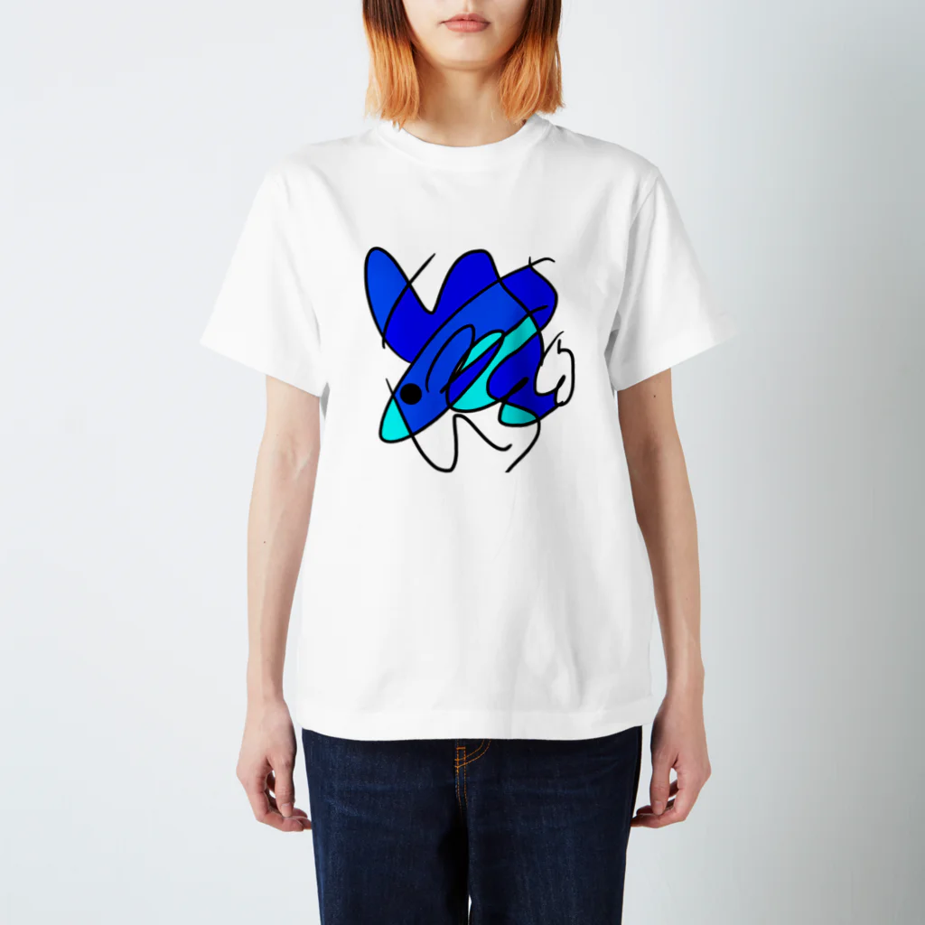 ノラうさきゅん☆の魚介類くん スタンダードTシャツ