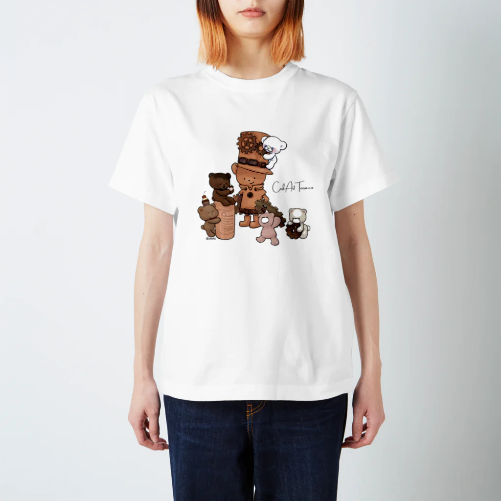 コルクアートテラス　Cork-Art-Terraceのクマさんたち集合～コルクアートテラスバージョン～イラスト/ume Regular Fit T-Shirt