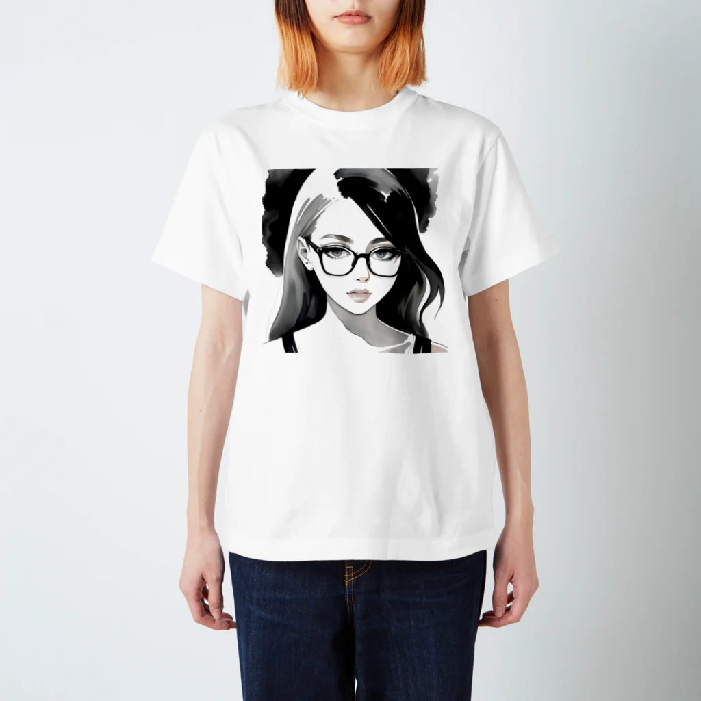 awakening-lucyの眼鏡女子Tシャツ2 スタンダードTシャツ