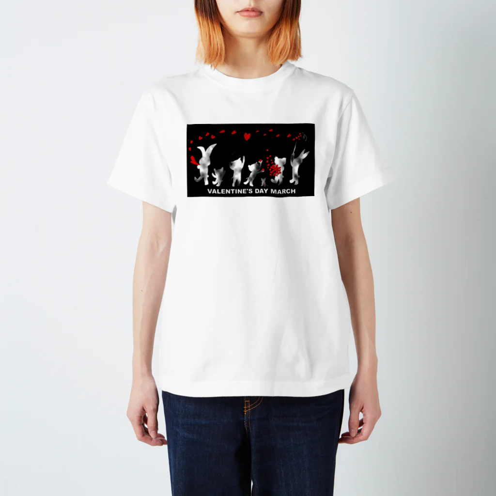 絵本はパンクのパンチ君のバレンタイン行進曲 B スタンダードTシャツ