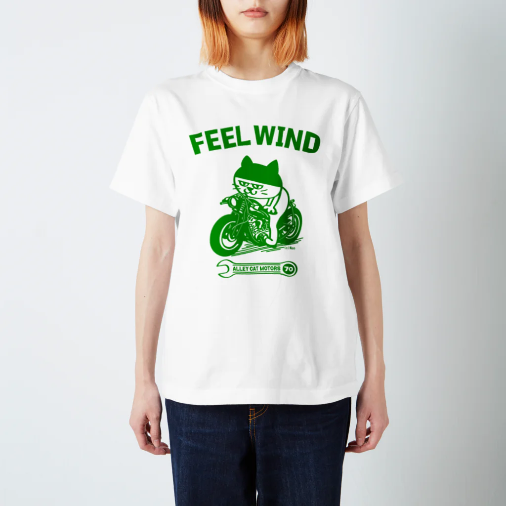 NaoのFEEL WIND 〜ドラ猫モータース〜 1 (gr) スタンダードTシャツ