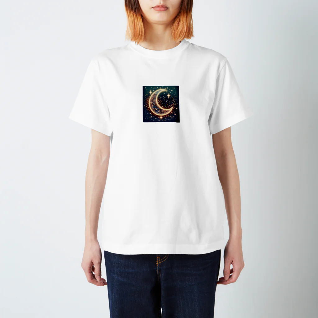 moonlightcatのキラキラ輝くお月様 Regular Fit T-Shirt