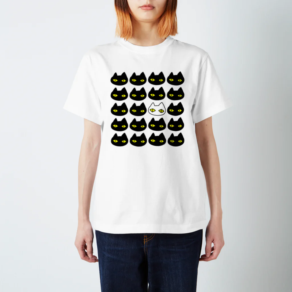 F2 Cat Design Shopの黒猫ボディーガード 001 スタンダードTシャツ