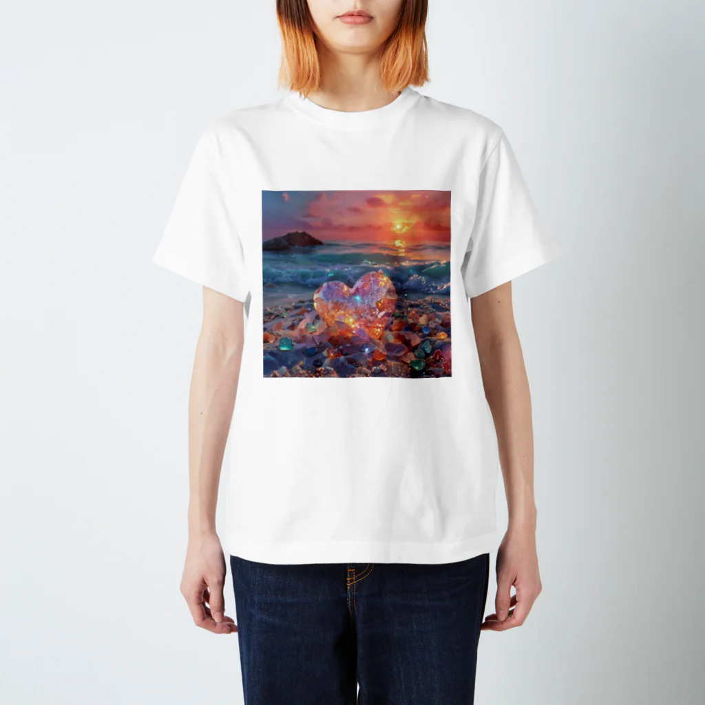 Mellow-Skyの美しすぎるハートシーグラス Regular Fit T-Shirt