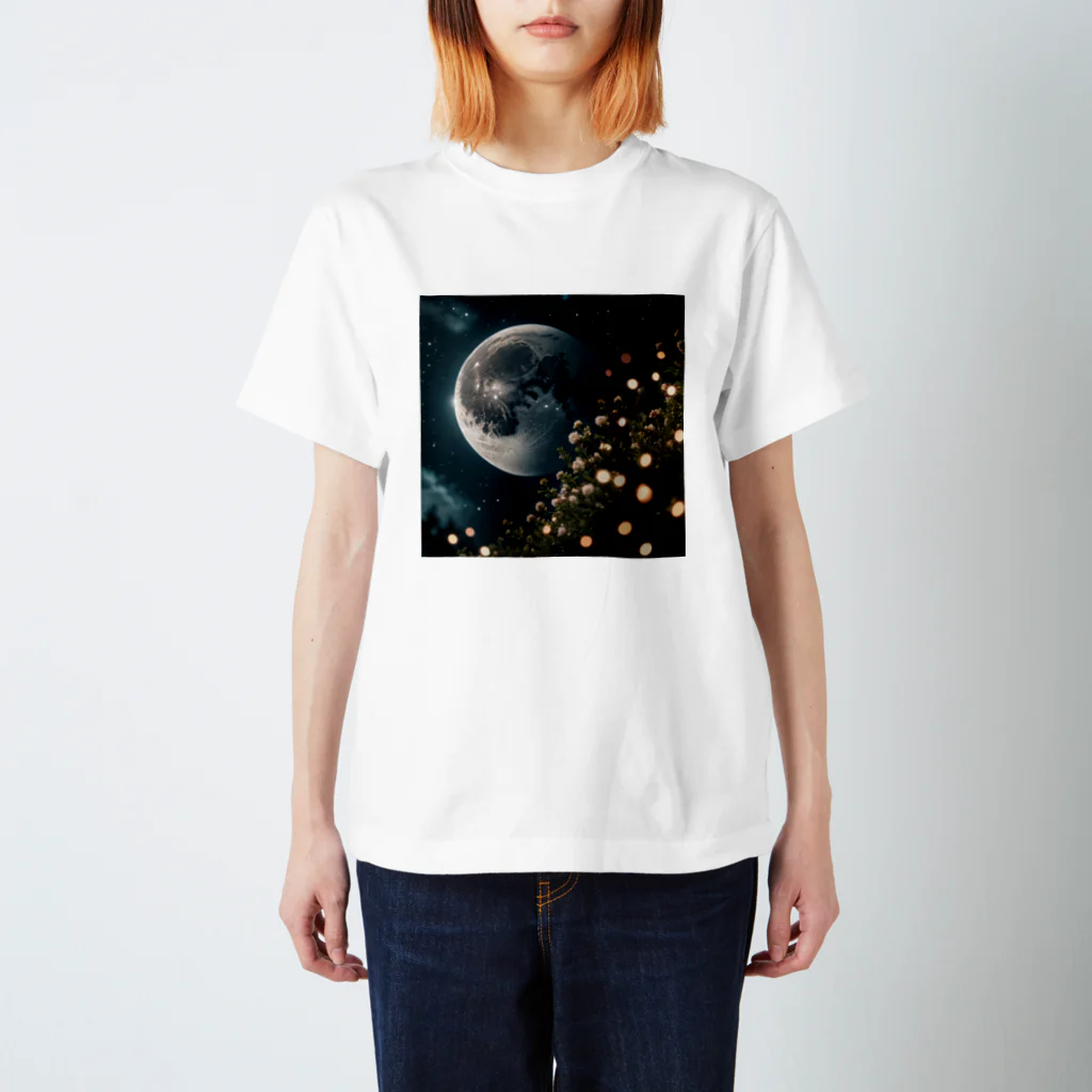 YUDAのAIアトリエの月と幻想 スタンダードTシャツ