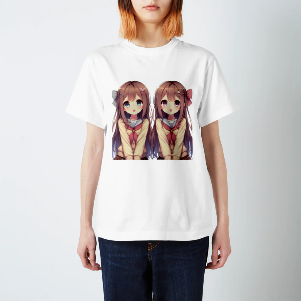 seigi2oo2の愛らしい可愛い双子の姉妹 Regular Fit T-Shirt