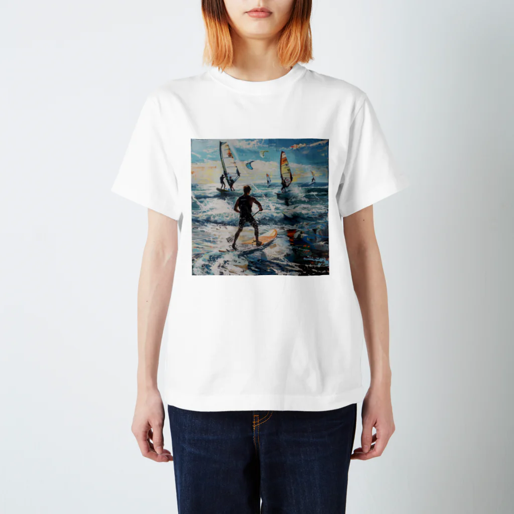 AQUAMETAVERSEのsupとwindsurfingレース　エンジェル717 2065 Regular Fit T-Shirt