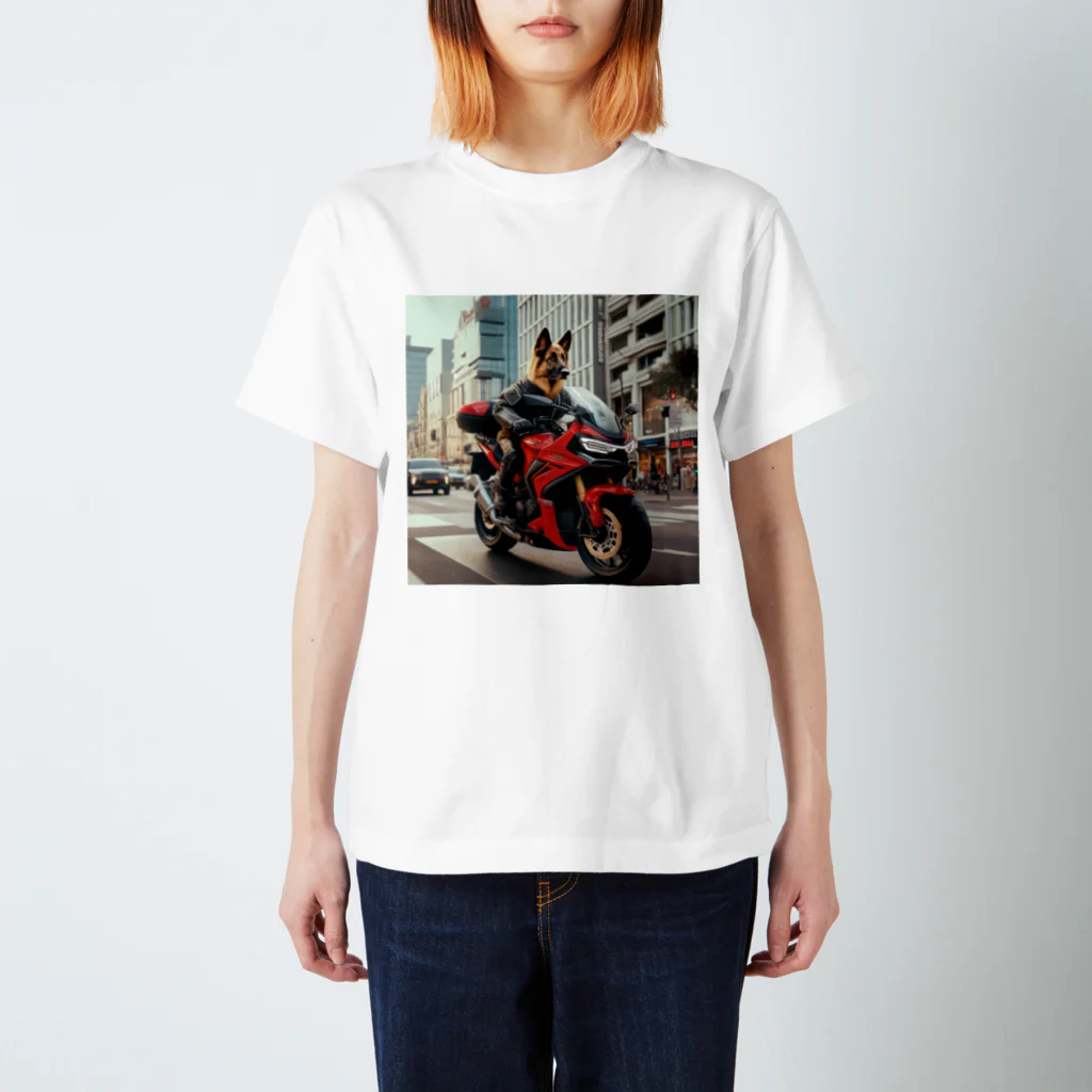 the blue seasonの街角の犬ライダー Regular Fit T-Shirt