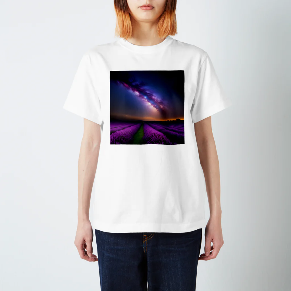 million-mindの幻想的なラベンダー畑 Regular Fit T-Shirt