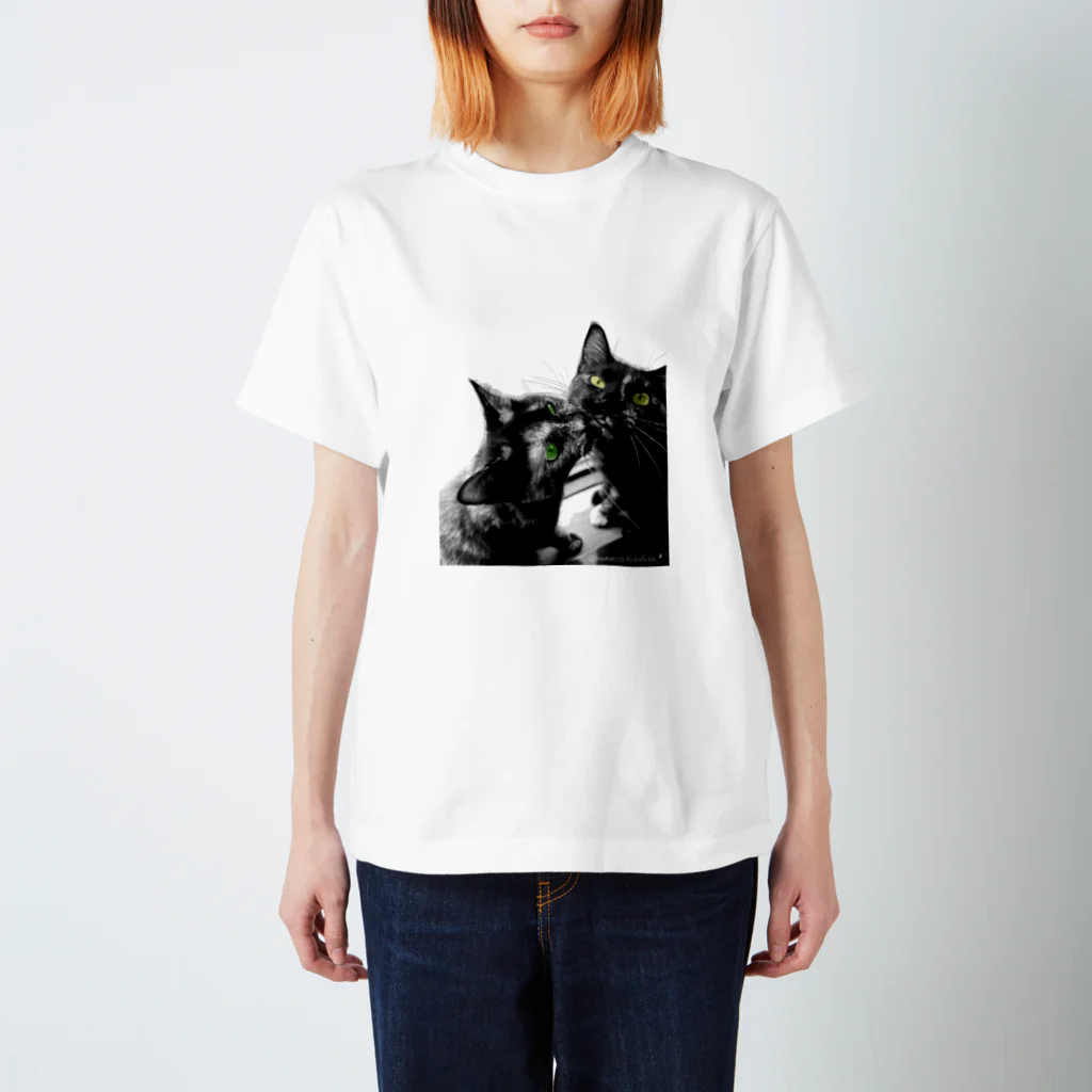 mamecco-10のさび猫ツインズ スタンダードTシャツ