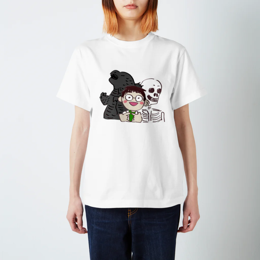 TAIGA LABO SHOPのTAIGA LABOイラスト（ほっぺ赤） スタンダードTシャツ