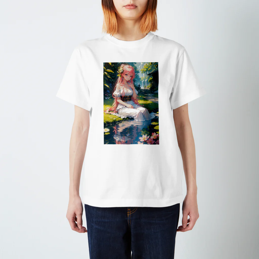 はぴはぴの朝の水浴の君 スタンダードTシャツ