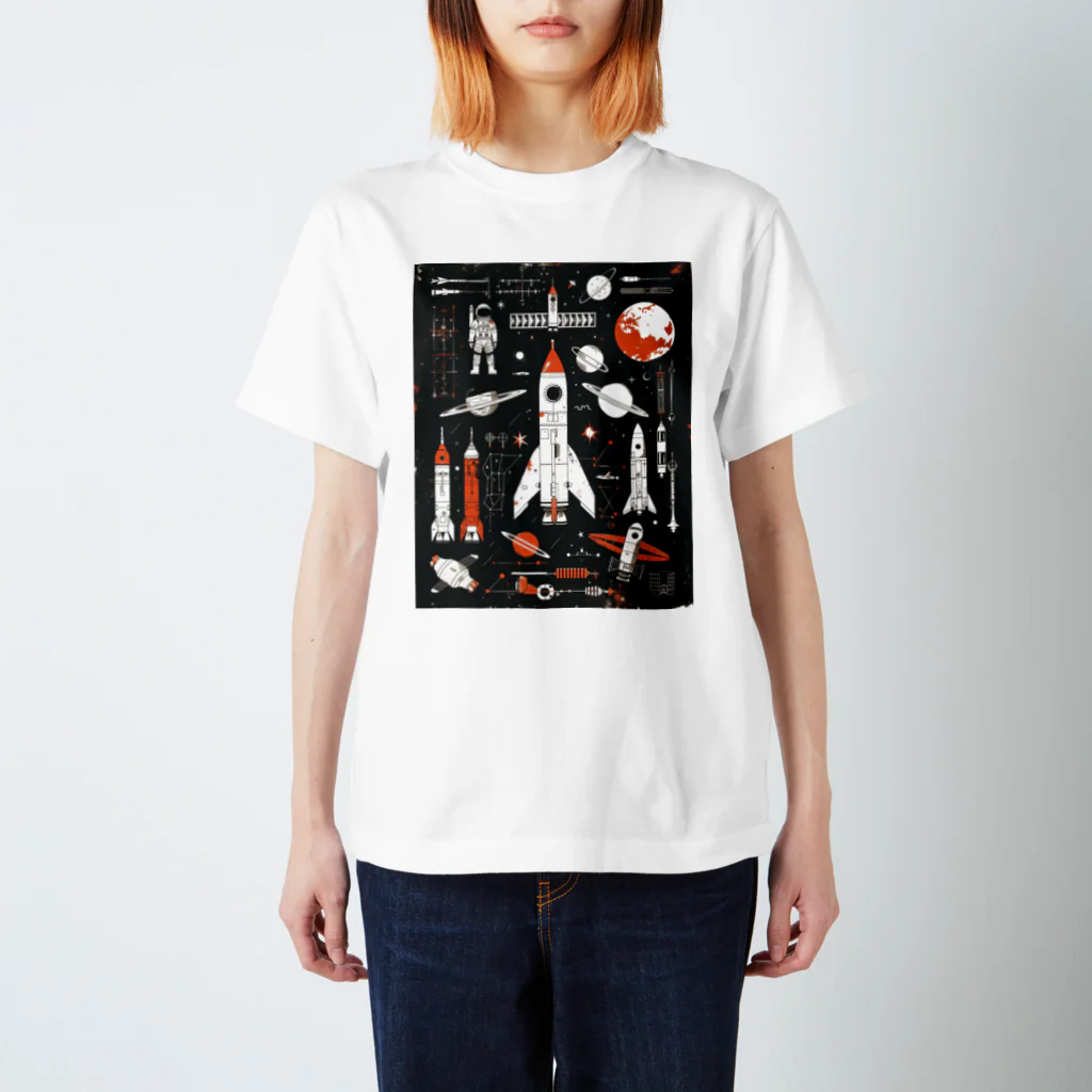 Chi3のレトロ宇宙探査 スタンダードTシャツ