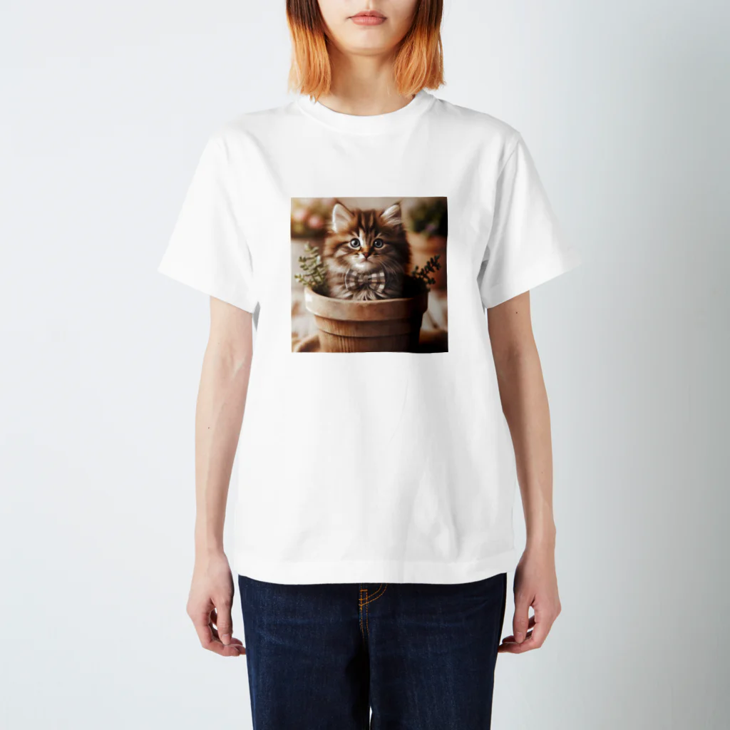 yuo1040yamato Soraの初めて作りました 猫さん スタンダードTシャツ