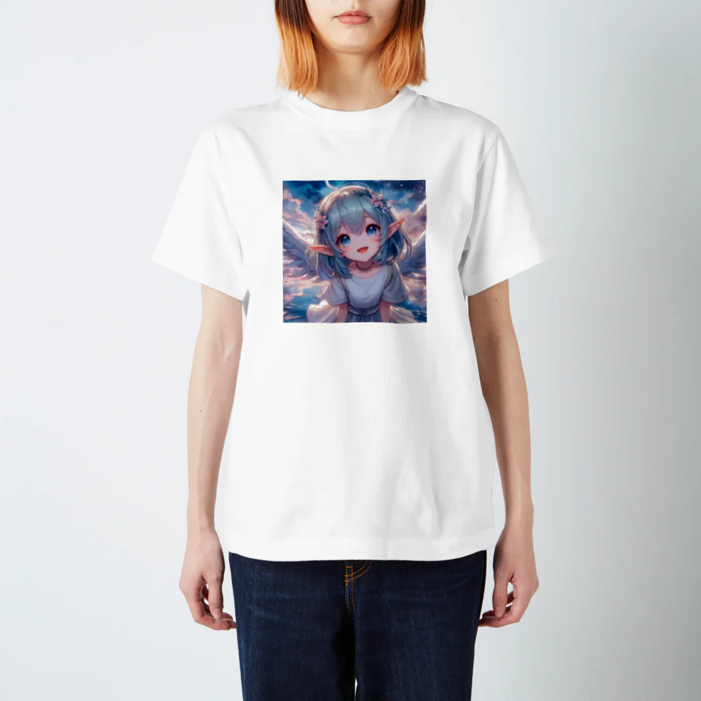 終わらない夢🌈の可愛い少女の天使✨ スタンダードTシャツ