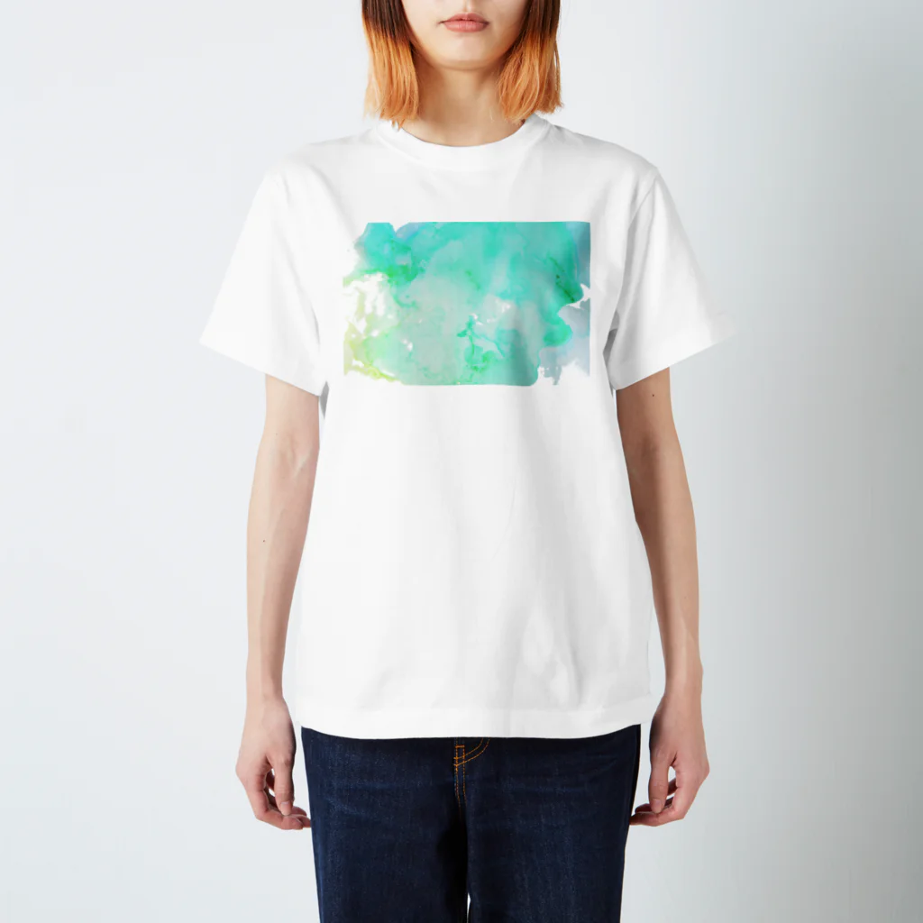 enocatの綺麗な水彩カラー　EMERALD GREEN スタンダードTシャツ