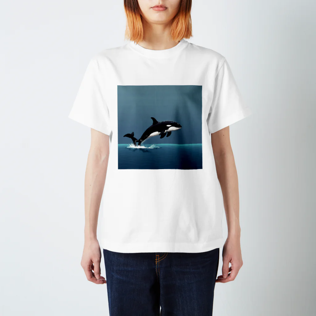 asuto_20のドット絵のシャチ Regular Fit T-Shirt