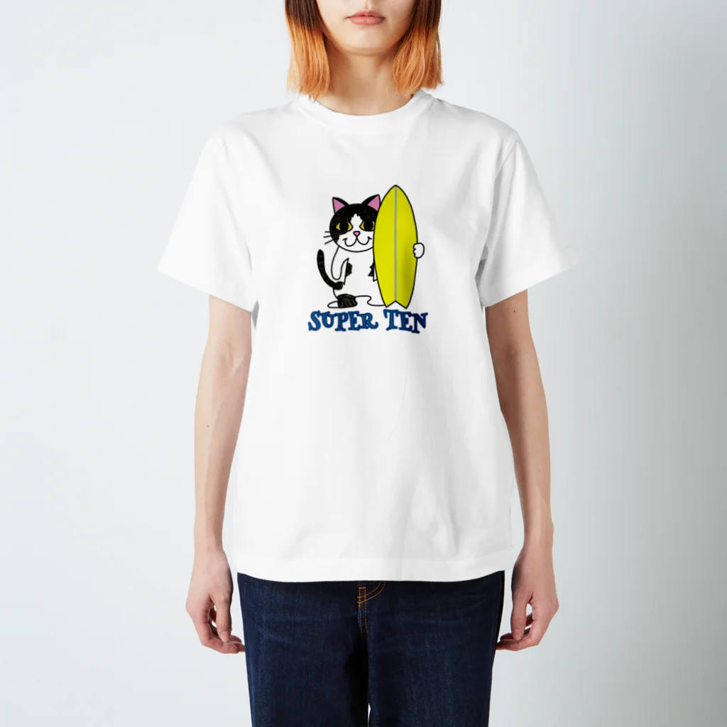 tenshinnyaの陸サーファー天ちゃん スタンダードTシャツ